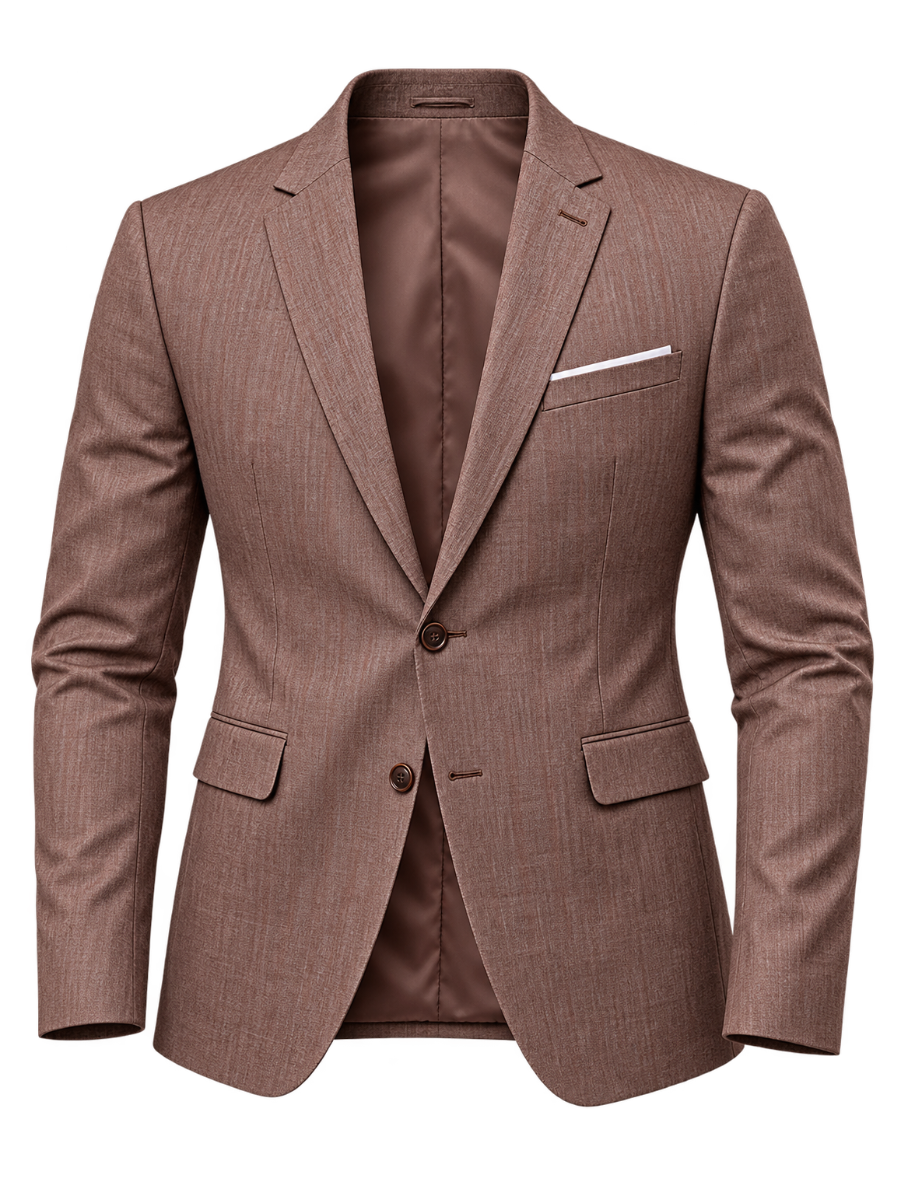 Kahverengi Erkek Slim Fit Blazer Ceket